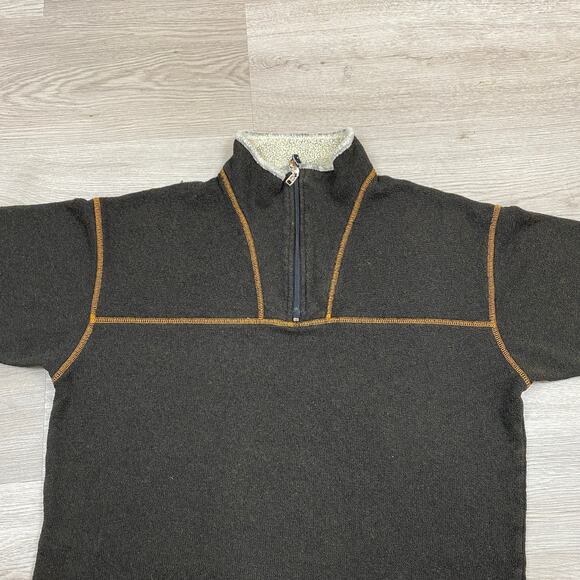 Kuhl Alpaca Fleece Acrylic 1/4 Zip Oversized Sweater Women's  L Gorpcore - Picture 2 of 11